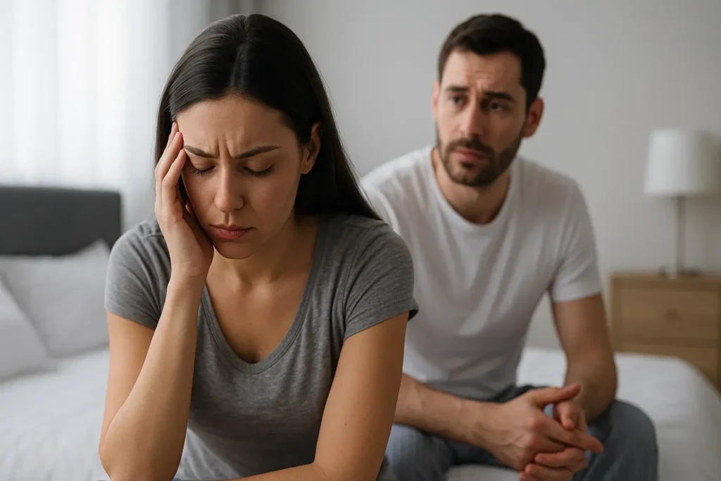 Kvinna som står inför intimitetsutmaningar – Lovegra 100-stöd